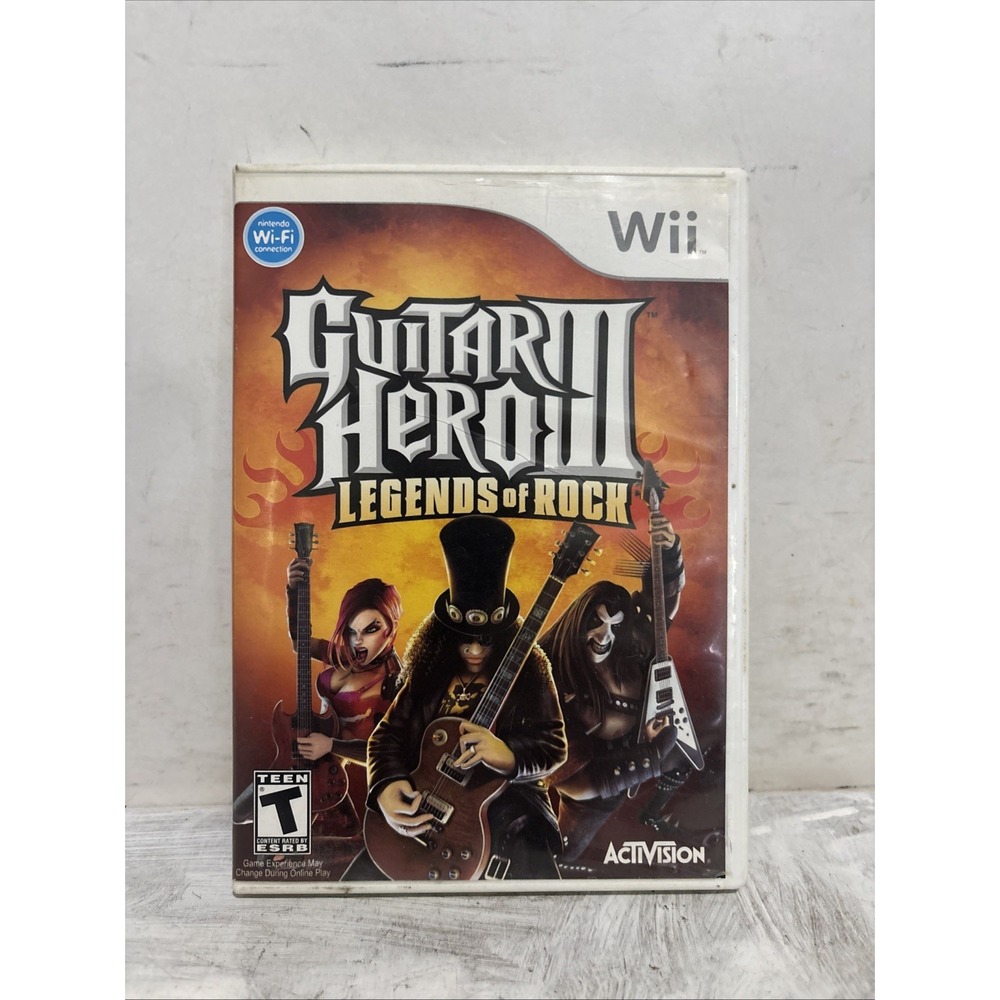 Guitar Hero III: Legends of Rock Nintendo Wii Complete tested Works! Smoky Smell